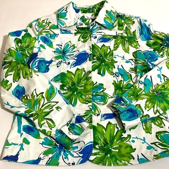 Coldwater Creek Floral Print Midweight Jacket - Picture 2 of 8